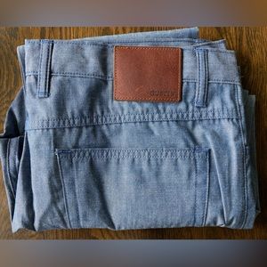 Gustin slim 40 cone mills chambray 5 pocket pants new unworn miusa